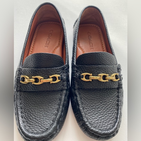 Women Coach Black Loafers 35.5 - Picture 3 of 6